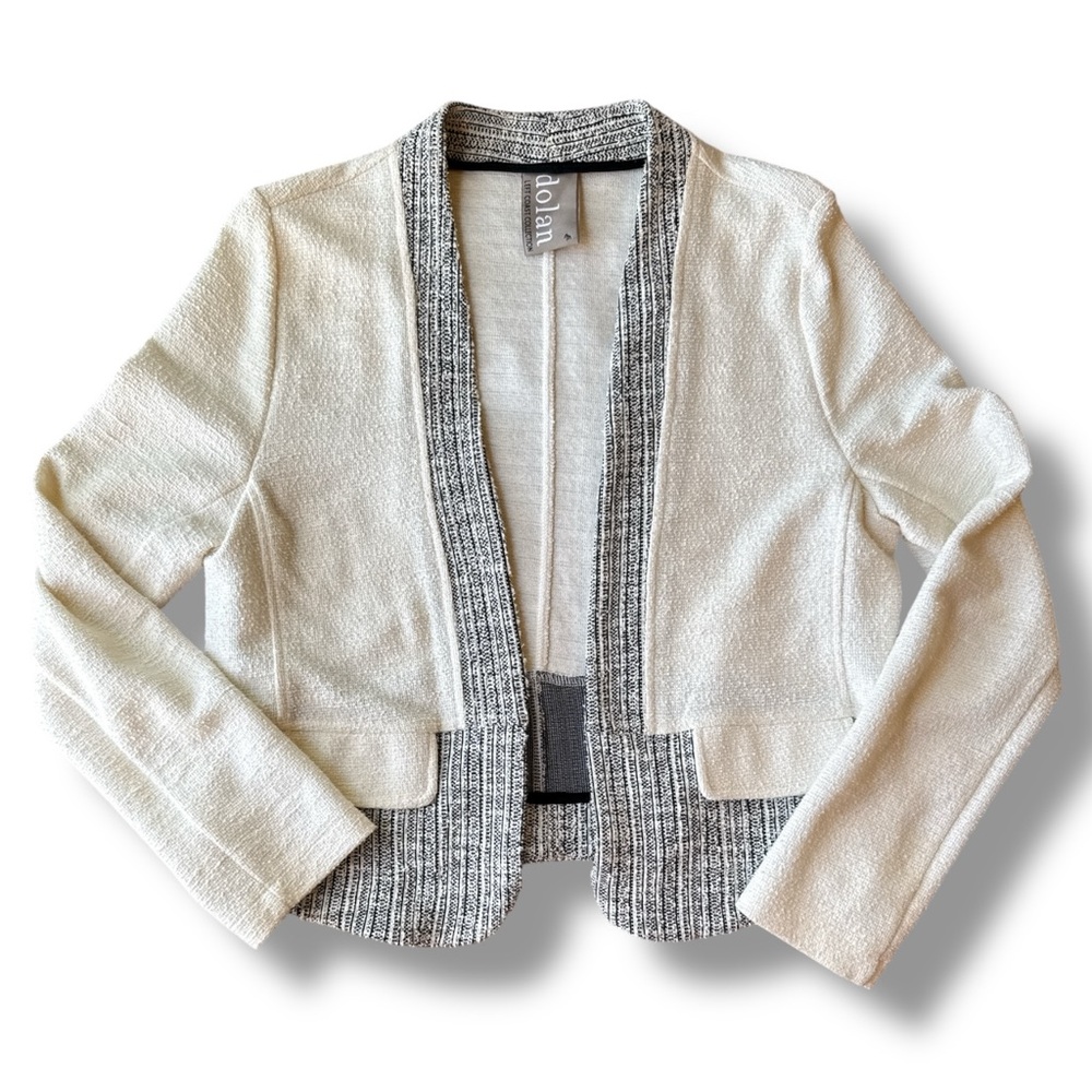 Anthropologie Dolan Left Coast Sheridan Cropped Sweater Jacket Blazer Medium - Picture 3 of 10